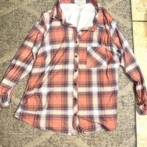 Plaid Long sleeve shirt 1x